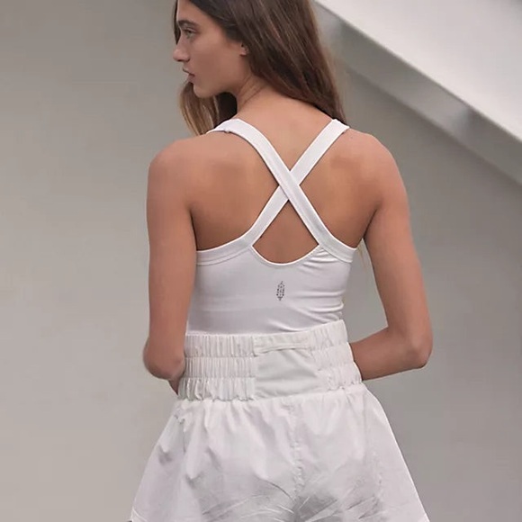 FP Movement by Free People Women's Way Home 1 piece Skort Romper, White, M - Picture 2 of 11